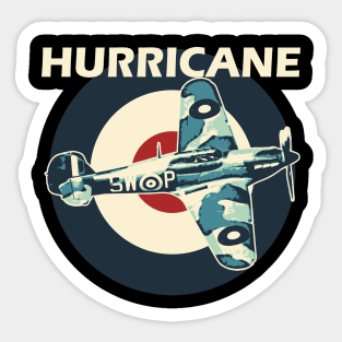 Hawker Hurricane Aircraft Airplane Aeroplane RAF Plane UK Roundel Retro Sticker